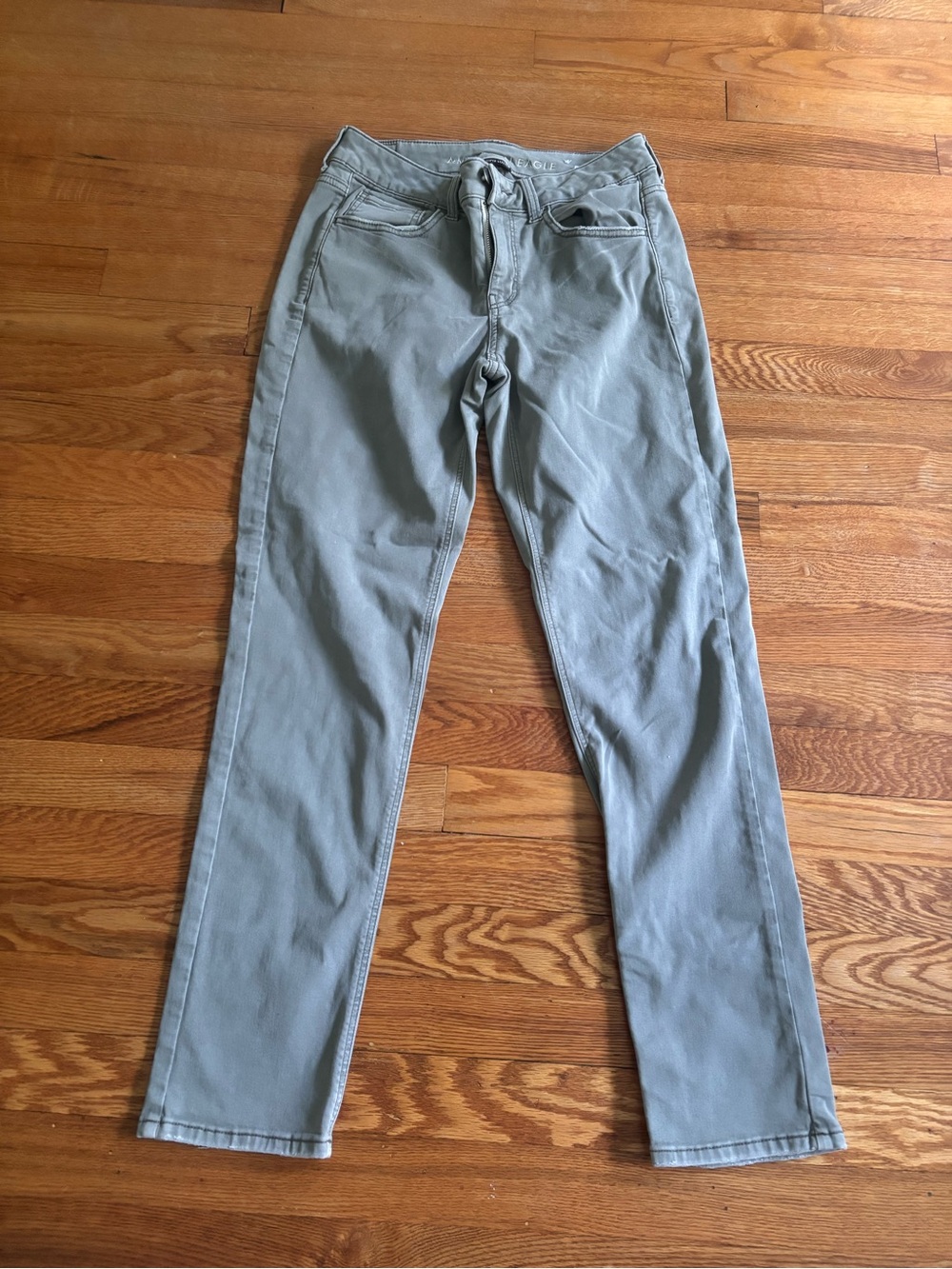 Grayish Green Slim Jeans